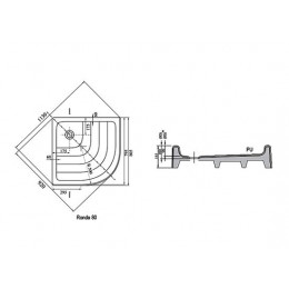 Душевой поддон Ravak RONDA-80 PU белый