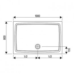 Душевой поддон Ravak GIGANT 100x80 LA белый