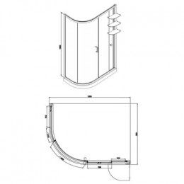 Душевое ограждение Azario VICTORIA 900х1200х1900 L, без поддона, прозрачное стекло 8 мм, цвет профиля серебро (AZ-NNQ2131-1-L 900)