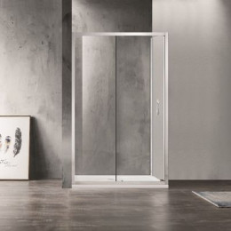 Душевое ограждение AZARIO 1200х800х2000, БЕЗ ПОДДОНА, прозрачное стекло 6 мм, открывание налево, цвет профиля серебро (AZ-ND1131 L 1200)