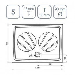 Душевой поддон из искусственного камня Ravak Gigant Pro 120x90 Белый матовый (XA03G701010WM)