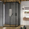 Душевая дверь Ravak Blix Slim BLSRV2K-80 стекло Transparent, профиль Черный матовый (X1XM40300Z1)