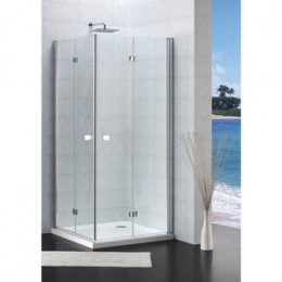 Душевое ограждение Roca Capital дверь распашная на петлях с фиксированной частью 900х1950 прозрачное стекло, хром (M4509012M)