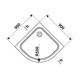 Душевой поддон Ravak ELIPSO PRO-90 CHROME белый