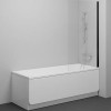 Шторка для ванны Azario MERRIT 800х1400, покрытие Easy Clean, прозрачное стекло 6 мм, цвет профиля черный (AZ-NF6310-1 800 BLACK)