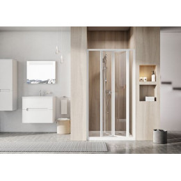 Душевая дверь Ravak Supernova SDZ3-100, профиль белый, цвет стекла "Водная зябь"