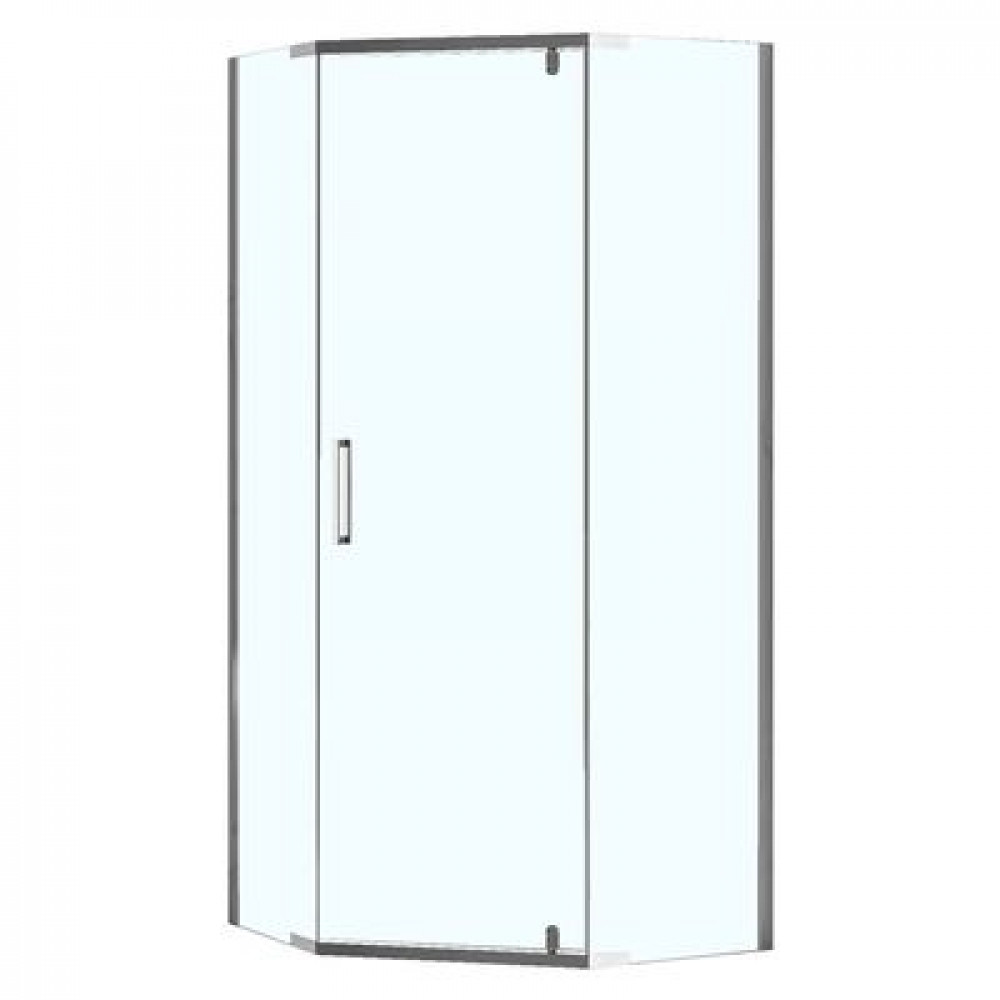 Душевое ограждение Loranto NEO 100x100x195 прозрачное закаленное стекло 8 мм, Easy clean, профиль серебро, без поддона (CS-22108-100)