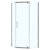 Душевое ограждение Loranto NEO 100x100x195 прозрачное закаленное стекло 8 мм, Easy clean, профиль серебро, без поддона (CS-22108-100)