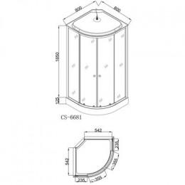 Душевая кабина Loranto CS-6681F 80х80х215, поддон 13 см