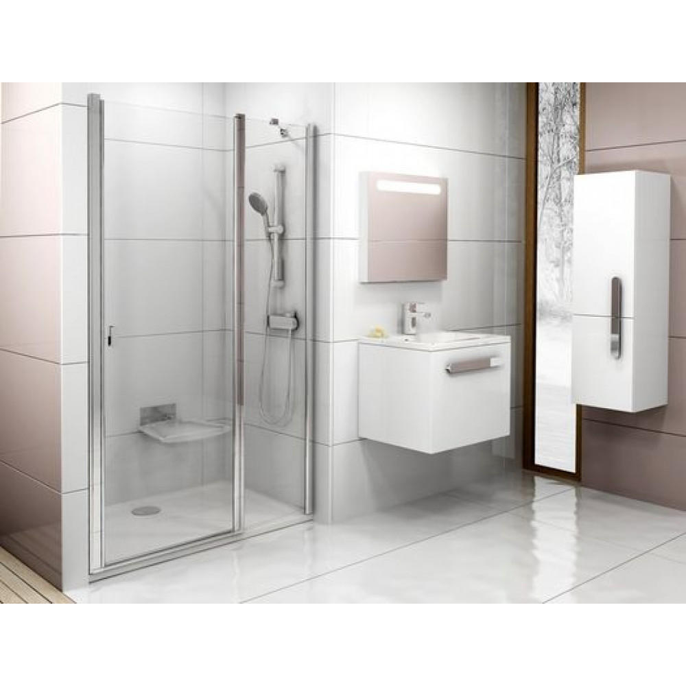 Душевая дверь двухэлементная Ravak Chrome CSD2-110 блестящий+ транспарент
