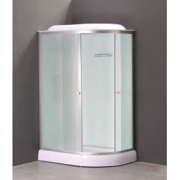 Душевая кабина LORANTO 120х80х215 с низким поддон 13 см, белое закаленное стекло 4 мм профиль хром (CS-66121L F 120)