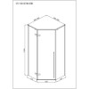Душевое ограждение Loranto NEO 100x100x195 прозрачное закаленное стекло 8 мм, Easy clean, профиль черный, без поддона (CS-22107B-100)