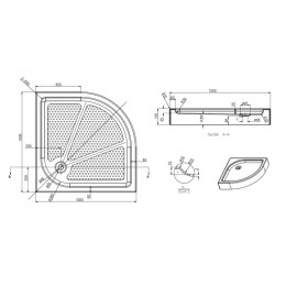 Душевой поддон Azario 1000х1000х150 R/L, для EDMONTON 2231/OTTAWA 2142 1000
