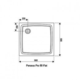 Душевой поддон Ravak PERSEUS PRO-90 Flat белый