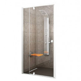 Душевая дверь Ravak Pivot PDOP2-120 распашная, ручка Белая, стекло Transparent, профиль Белый (03GG0101Z1)