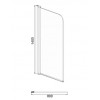 Шторка для ванны Azario MERRIT 800х1400, прозрачное стекло 5 мм, покрытие EASY CLEAN, цвет профиля черный (AZ-NF6211 800 BLACK)