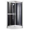 Душевая кабина AZARIO DENVER 90х90х200 прозрачное стекло 4 мм. покрытие Easy Clean, задняя панель черная, цвет профиля серый (AZ-N10812 900)
