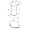 Душевая кабина Loranto 120х80х215, поддон 40 см (CS-66120R G)
