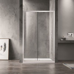 Душевая дверь Azario MILTON 1200х2000 L/R, прозрачное стекло 6 мм, цвет пофиля серебро (AZ-ND6121 1200)