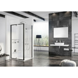 Душевая стенка Ravak Pivot PPS-100 профиль Черный стекло Transparent (90GA0300Z1