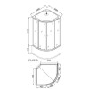 Душевая кабина Loranto CS-6610 F, 100х100х215, поддон 40 см