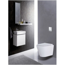 Сет 3 в 1 инсталляция Grohe Rapid SL с клавишей смыва + подвесной унитаз Azario Teramo c быстросъемным сиденьем микролифт (38772001+AZ-0053)