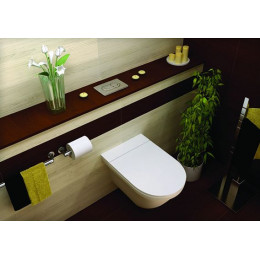 Комплект: Инсталляция OLI 80, пневматика + Панель слива SALINA глянцевый хром