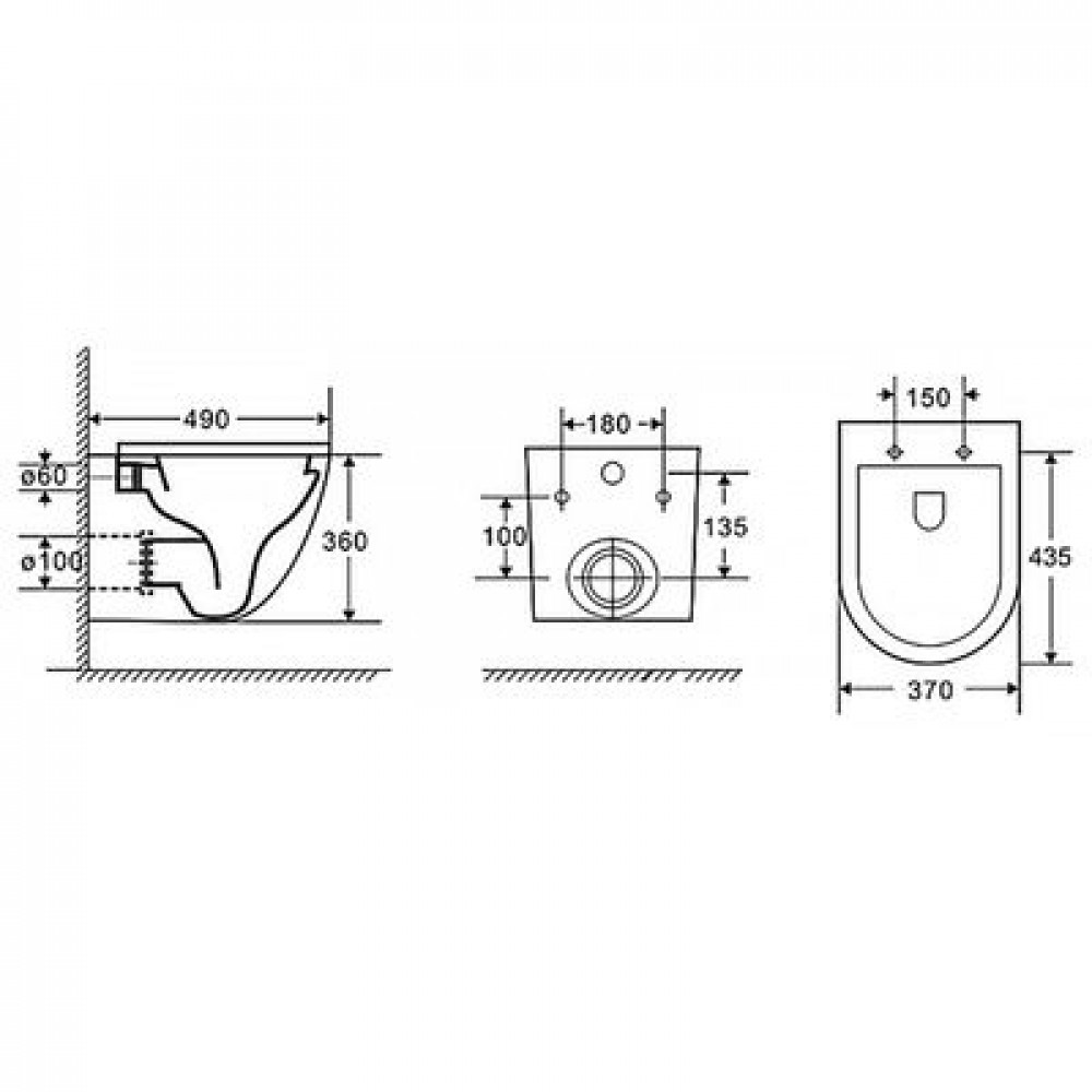 Сет 3 в 1 инсталляция Grohe Rapid SL с клавишей смыва  + подвесной унитаз Azario Grado c быстросъемным сиденьем микролифт (38772001+AZ-0046N)