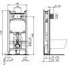 Промо-комплект Унитаз подвесной Ideal Standard Eurovit безободковый + инсталляция  + кнопка смыва