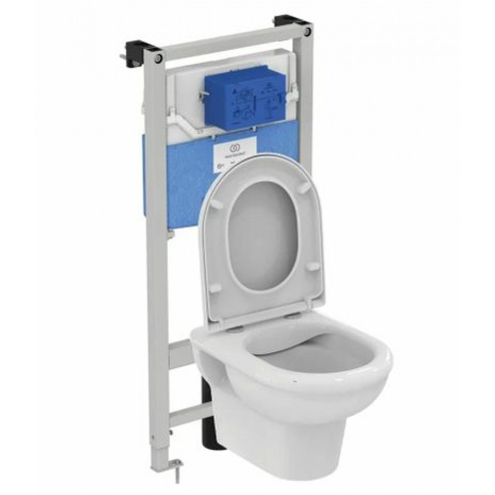 Комплект инсталляции Ideal Standard Exacto с крышкой-сиденьем микролифт (X042601)