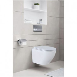 Сет AZARIO инсталляция с панелью смыва + Grado с сидением микролифт +клавиша 0120, хром глянцевый (AZ-8010-1000+AZ-8200-0084/AZ-P57-0120+AZ-0046N)