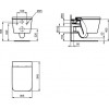 Промо комплект BLEND CUBE состоящий из: подвесной унитаз,сиденье и инсталляция (M521101)