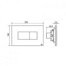Комплект: Инсталляция OLI 120 ECO Sanitarblock pneumatic + Панель слива KARISMA, глянцевый хром
