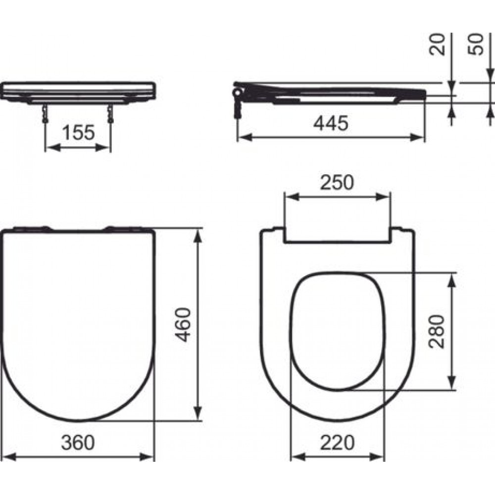 Комплект 3 в 1 Ideal Standard Blend Сurve (M520801)