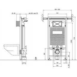 Ravak X01459 Монтажный блок G/1200 для подвесного унитаза