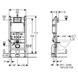 Система инсталляции для унитазов Geberit UP100 111.153.00.1