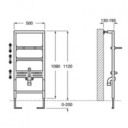 Инсталляция Roca DUPLO LAVABO, для раковин