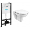 ПЭК Roca Debba Round Pack подвесной унитаз Rimless + инсталляция + сиденье Supralit (7.8931.0.498.0)