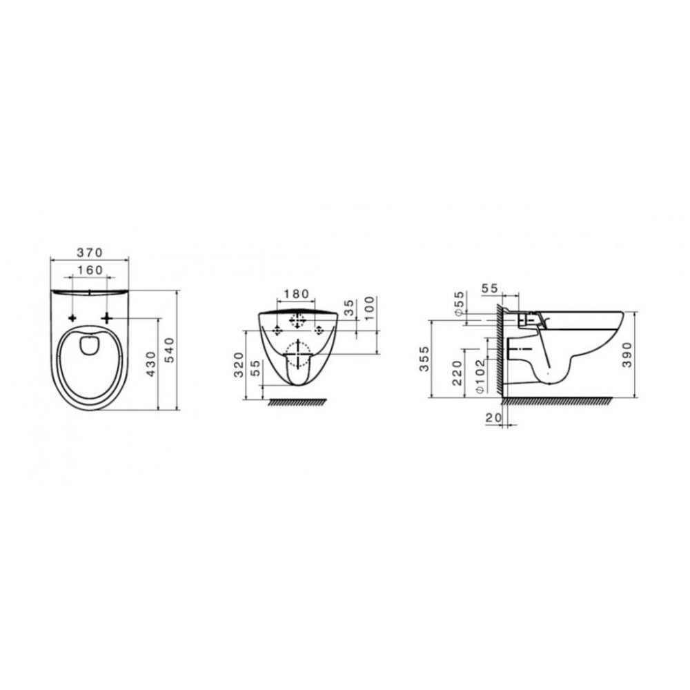 ПЭК Roca Victoria Pack подвесной унитаз Rimless + инсталляция + Slim сиденье дюропласт (7.8931.0.501.0)