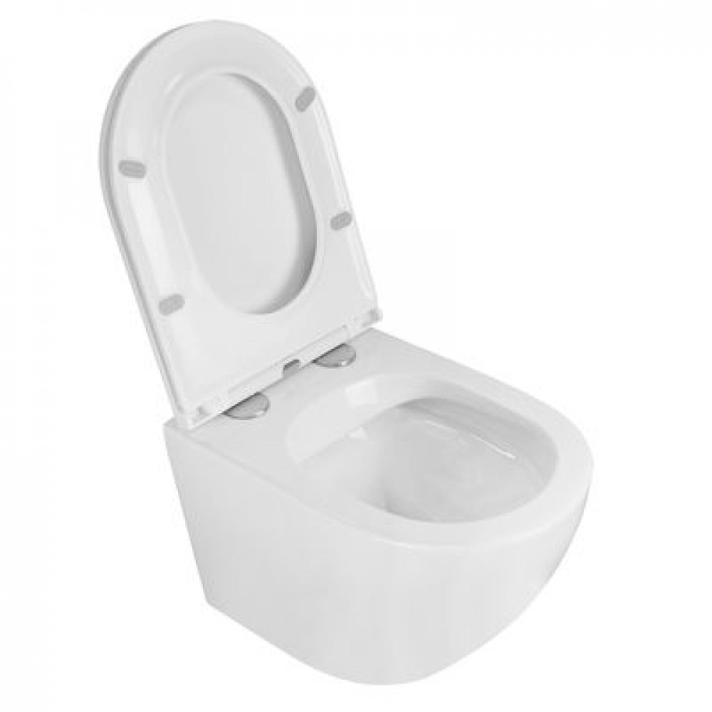 Сет 3 в 1 инсталляция Grohe Rapid SL с клавишей смыва  + подвесной унитаз Azario Grado c быстросъемным сиденьем микролифт (38772001+AZ-0046N)