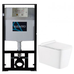 Сет AZARIO Инсталляция 3/6л + подвесной унитаз Azario Mona 530x360x365 с быстросъемным сиденьем "Микролифт" (AZ-8010-1000+AZ-0057)