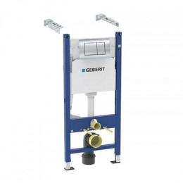 Инсталляция для подвесного унитаза  Geberit 458.163.21.1 с клавишей Delta 30, хром глянцевый