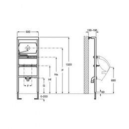 Инсталляция Roca DUPLO URINARIO, для писсуаров
