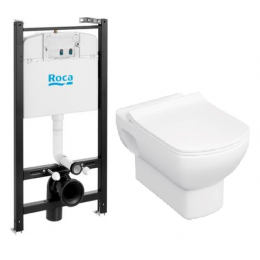 ПЭК: Roca DAMA SENSO NEW унитаз + тонкое сиденье с микролифтом + инсталляция DAMA SENSO NEW