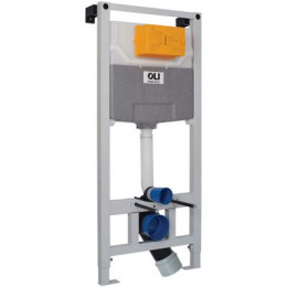 Комплект: Инсталляция OLI 120 ECO Sanitarblock pneumatic + Панель слива KARISMA, глянцевый хром