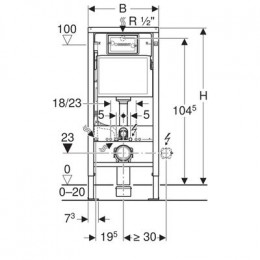Система инсталляции для унитазов Geberit Duofix UP100 458.103.00.1