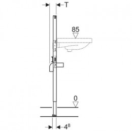 Инсталляция Geberit Duofix для раковины, 112 см, вертикальный смеситель (111.434.00.1)