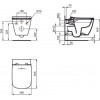 Промо комплект Ideal Standard I.life B состоящий из подвесной унитаз i.life B, тонкое сидение Ideal Standard i.life и инсталляция (I500301)