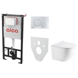 Сет инсталляция Alсa AM101/1120-4:1 RU M671-0001 + унитаз Gloria AZ-2003 с сиденьем микролифт