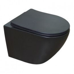 Сет AZARIO инсталляция + Унитаз подвесной Gloria с быстросъемным сиденьем микролифт, черный матовый (AZ-8010-1000+AZ-2003MB)